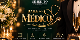 SIMED-TO anuncia Baile do Médico 2026 com jantar dançante